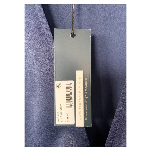 Nwt Plenty by Tracy Reese Navy Bell Sleeve Blouse - Picture 8 of 9